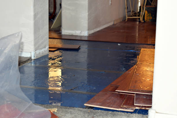 Professional Burst Pipe Cleanup technician working in Siler City, NC